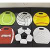 24Pcs Sports Pattern Treat Bags Waterproof Clear Plastic Handheld Gift Bag for Candy Chocolates Small Toy Birthday Treat