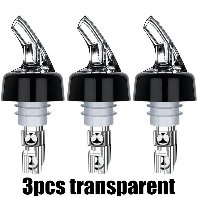3pcs Decanter Wine Measuring Device Wine Spout 30ML Wine Baijiu Oi Device Bottle Stopper Automatic Measured Bottle Pourer