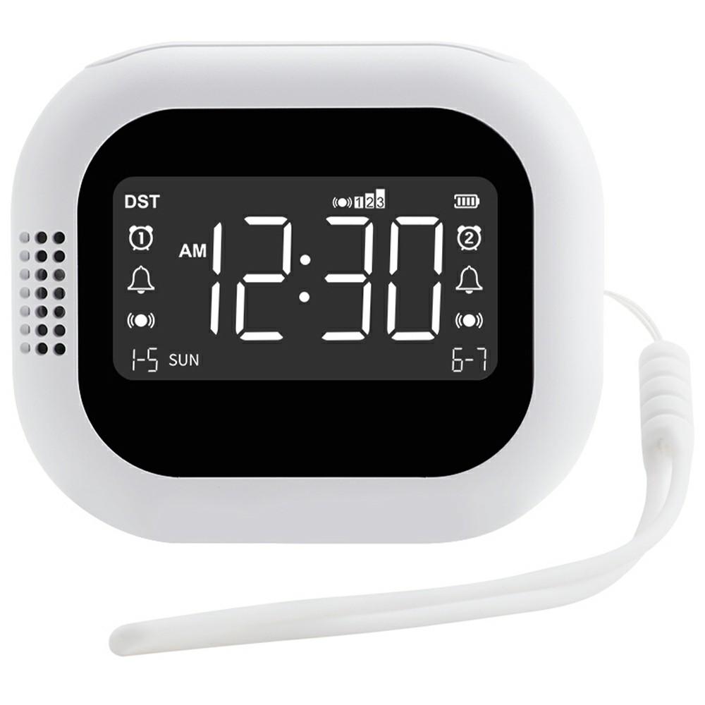 

TS-BC700 Portable Vibrating Alarm Clock Multifunction Rechargeable Vibration Clock for Deaf/Elderly/Heavy Sleepers A