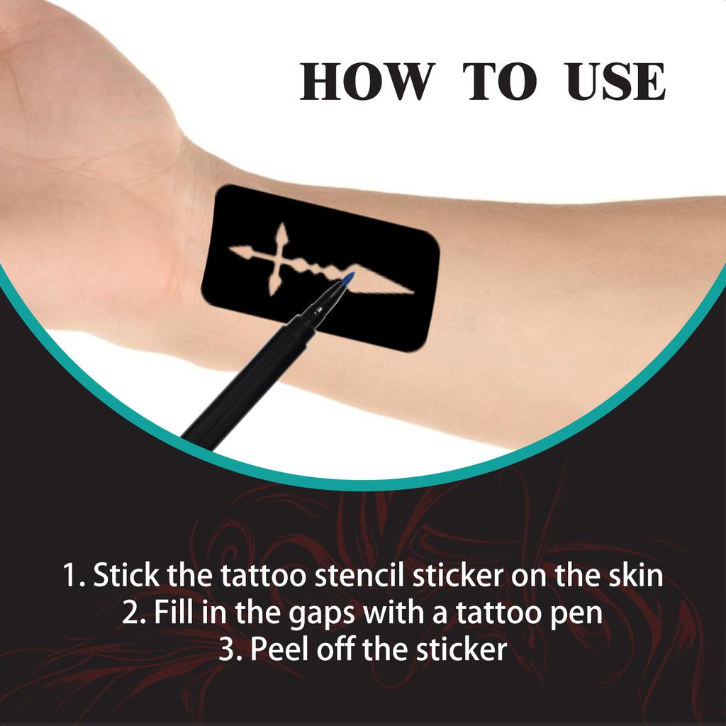 EELHOE Temporary Tattoo Pen Set - Face Arm Body Multi-Color Paint DIY, Creative Graffiti Decorative Tattoo Pen