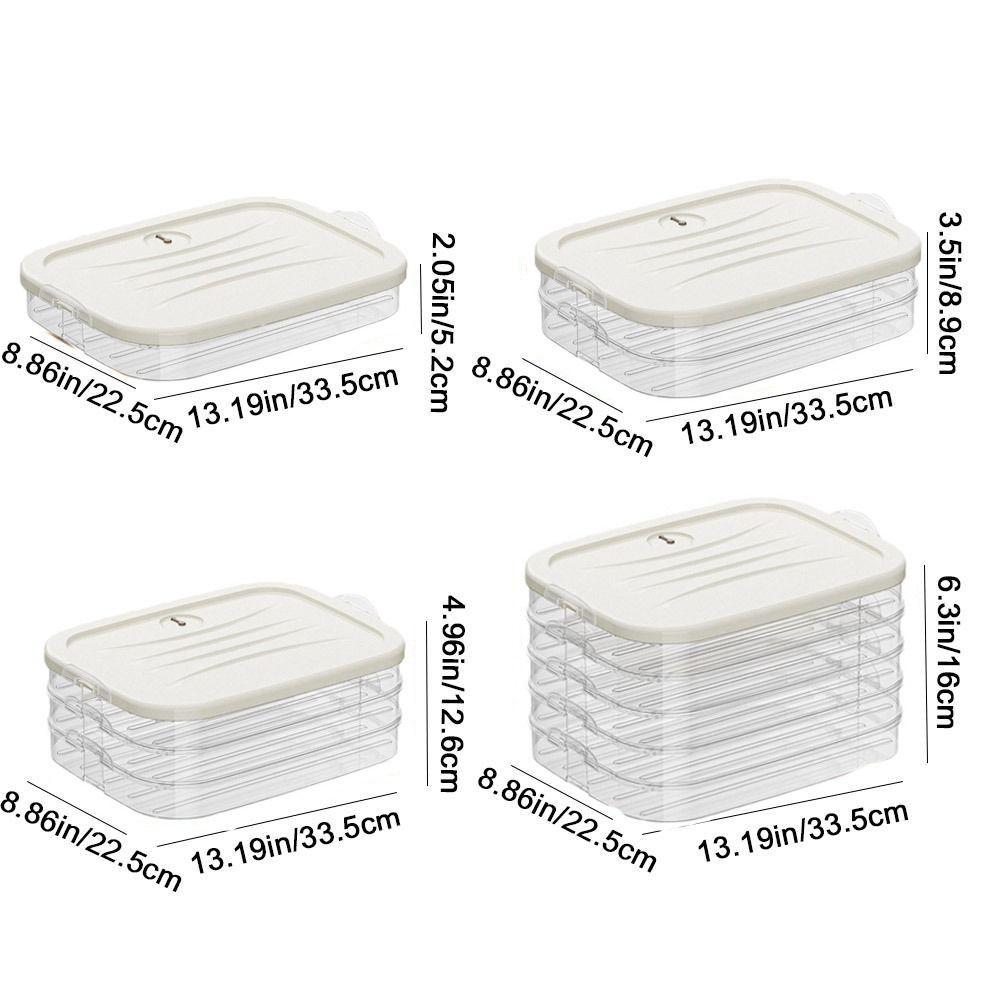 Food-grade Dumpling Storage Box 1/2/3/4 Layers Refrigerator Storage Box Egg Frozen Box  Kitchen