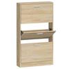 VidaXL Shoe Cabinet Oak 59x17x108 Cm Engineered Wood 342527