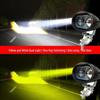 Dual Beam Super Bright LED Motorcycle Headlight – Yellow & White