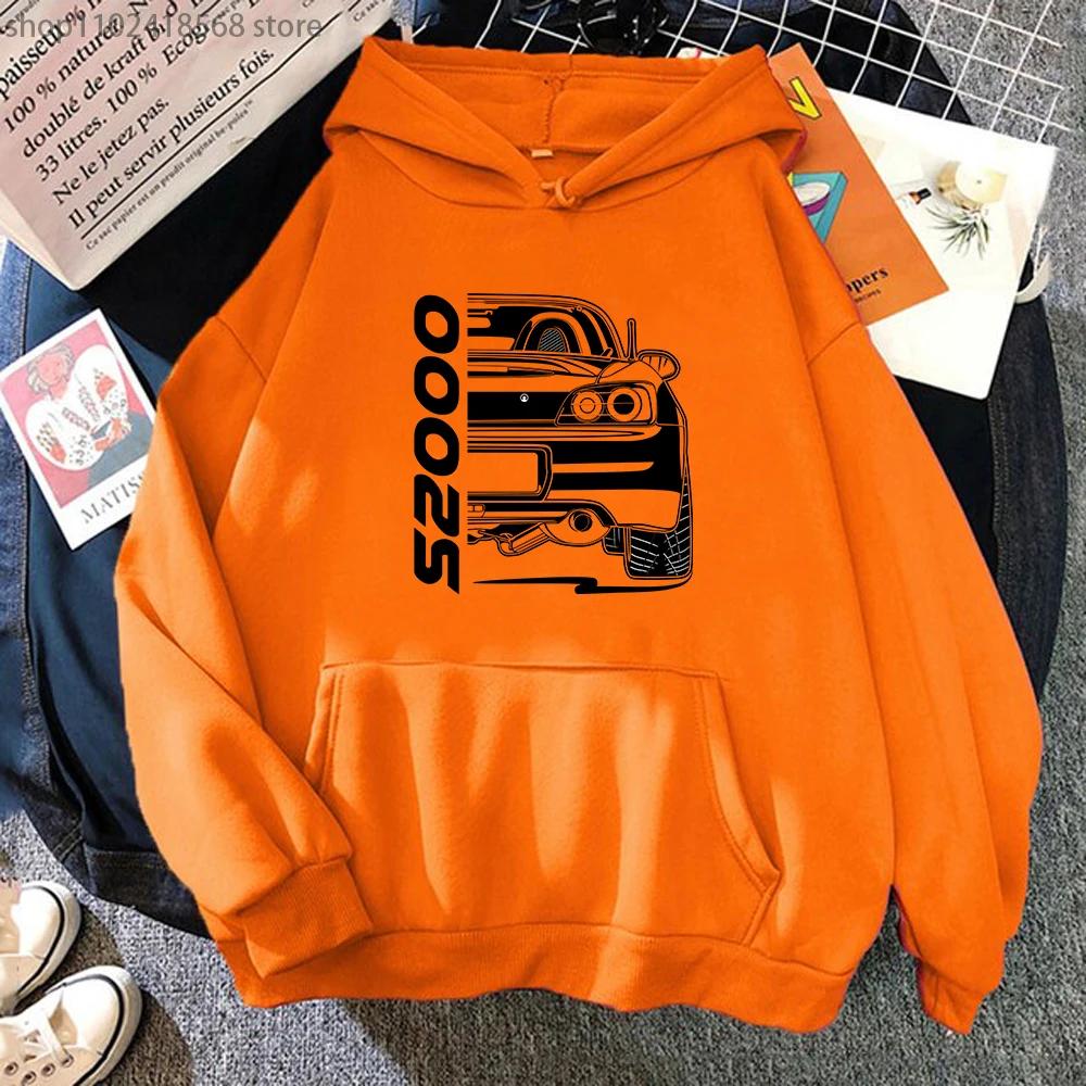 Initial D JDM Hoodie Del Sol Japanese Streetwear Women Car Print Winter Clothes High Quality Harajuku Male Tops