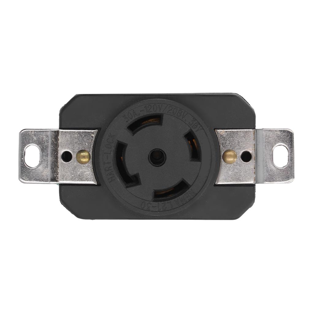 Gniazdo przemysłowe 5 otworów, styki mosiężne, blokowane, gniazdo wyjściowe 30A 120/208V