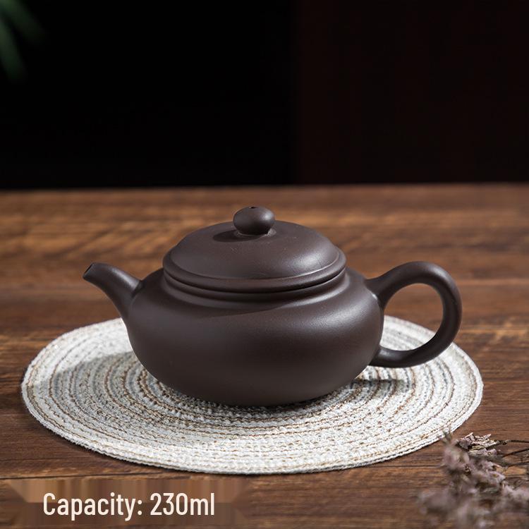 Handmade Yixing Zisha Teapot, Antique Style, Small Ceramic Teapot with Filter for Pu er Tea Brewing