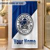 Beach TowelLeicester City Custom Name Text Personalized Soft Towel for Beach Pool Indoor Home Decor Gift