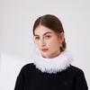 Renaissance Collar Elizabethan Mesh Ruffled Neck Collar Shawl Wrap Detachable False Collar Necklace for Women and Girls