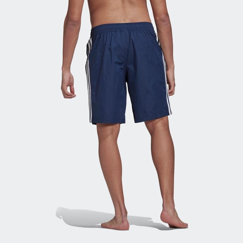 Adidas Originals Drawstring Waist Striped Letter Logo Printed Shorts Men Shorts Deep-Indigo HK7389