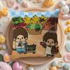 Cartoon M-Monchhichis Cushion Cover Linen Organic Fabric Double-Sided Printing Breathable Pillow Case Sofa Home Decor Gift
