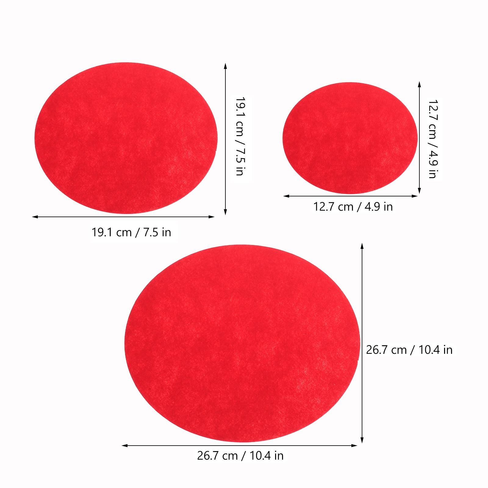 

72Pcs Felt Plate Protectors Soft Round Porcelain Dividers for Ceramics Cookware Storage Separation Heat Insulation Noise красный