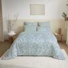 Complete Reversible Duvet Cover Pack for 140 X 190 Cm Bed Cashmere Blue