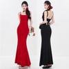 Sexy Waist Butterfly Hollow Hot Girl Backless Suspender Dress Women's Fashion Summer Party Dresses Women's Mid-Length Hip Skirt