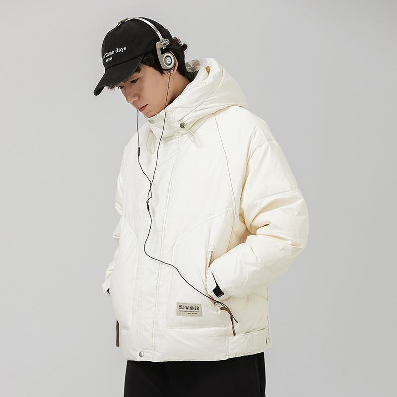 Trendy Brand High-end Hooded Down Jacket Men's New Winter Windproof Warm Top Trendy Fashion Jacket Men's Clothing