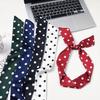 2025 Brand Design Dot Pattern Women Scarf Luxury Silk Scarf Fashion Hair Headband Foulard Skinny Bag Scarves Neckerchief
