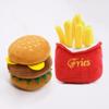 Plush Dog Sounding Toy Cute Cat Toy French Fries Burger Pet Supplies Cat Toy Small Medium Dog Teddy