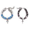 Elegant Star Charm Bracelets Couple Jewelry Fashioin Beaded Bracelet Simple Wristband Adjustable Double Layer Bangle