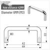 Solid 304 Stainless Steel U-Shaped Cabinet Handle