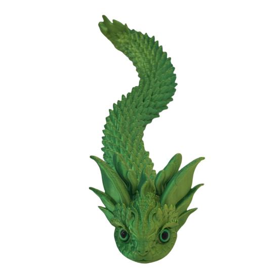 3D Printed Snake Figurine Flexible Articulated Snakes Model Stress Relief Fidget Toy for Home Office Desk Ornament Aquarium Landscape