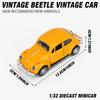 1:32 Motorcar Decoration Auto Carrying Accessories For Boy Gift Alloy Car Model Beetle Vintage Door Opening Force Children'S Toy