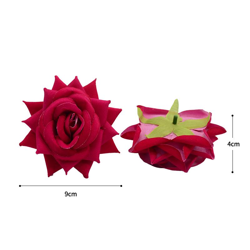 Ethnic Velvet Rose U-shaped Hairpin - Medium Size