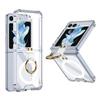 case for Samsung Z Flip 7 6 5 Wireless charging transparent airbag ring foldable screen drop protection case full coverage plain