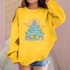 Children's Fashionable Casual Long-sleeved Loose Christmas Print Pullover Sweatshirt