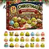 Familien-Weihnachtstradition Quetschspielzeug Adventskalender 2026, 24 Tage Teigtaschen-Spielzeug Countdown Stressabbau Quetschbare Figuren Kalender, Dekoration
