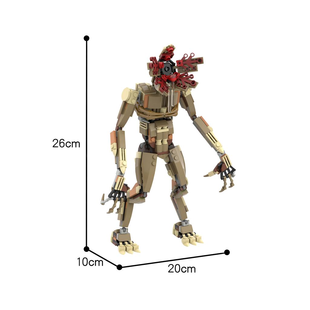 Horror Movie Guitar Playing Scene Vecna Clock Model MOC Strangers Monster Demodog Building Blocks Set Kids Toys Halloween Gift