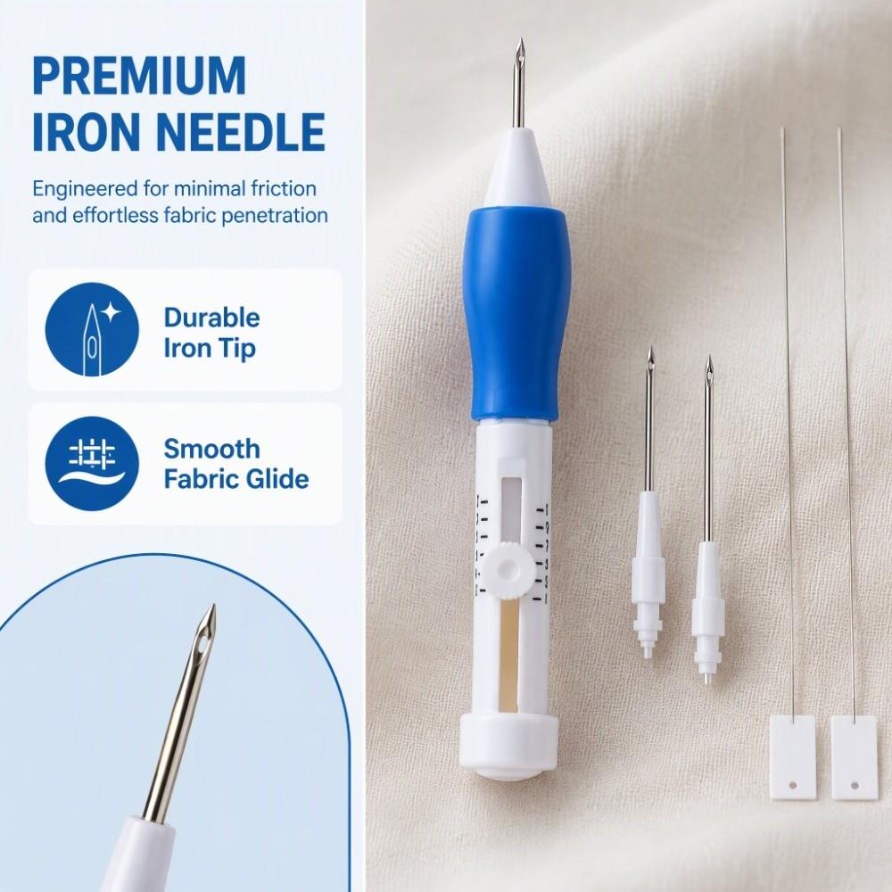 ABS Plastic Handle Punch Needle Pen 1Set Kit Knitting Punch Tool DIY Embroidery Pen DIY Craft