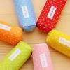 1 Pcs Cute Candy Color Pencil Dot Canvas Pen Bag Stationery Pouch For Girls Gift Office School Supplies