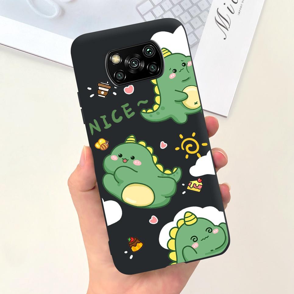 For Xiaomi Poco X3 Pro PocoX3 NFC Back Cover Case Astronaut Printing Cartoon Bumper Soft Matte Silicone For Poco X3 X3Pro Coques
