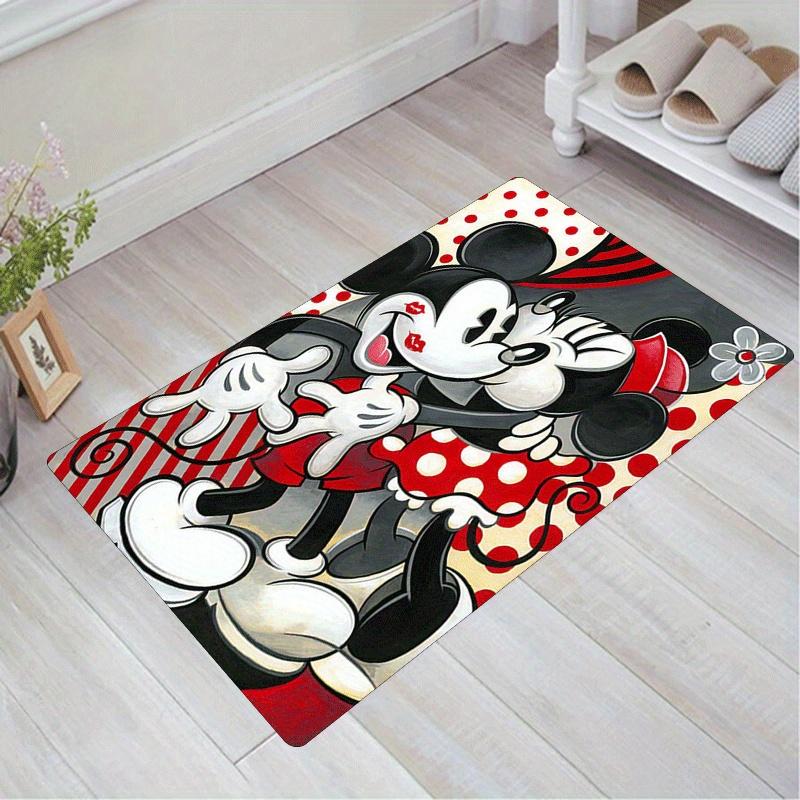 

1pc Mickey Mouse Printed Carpet: Rectangle Rug for Living Room, Bedroom, Office, Home Decor, Kitchen, Non-slip, Game Area Rug 60cm by 90cm