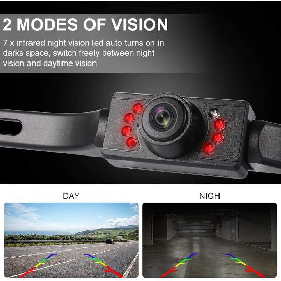 HD reversing Camera Rear View License Plate reversing Camera Universal Pickup SUV 170 ° Perfect Angle Night Vision ip86 Waterproof 1080HD Car Backup