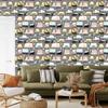 Wallpaper Colorful cars in Scandinavian style 50x1000