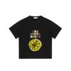 The Stone Roses Black T-Shirt with Lemon Print and Band Name for Casual Wear
