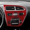 Real Soft Carbon Fiber Sticker For Seat Leon 2005 2006 2007 2008 2009 2010 2011 2012 LHD Car Central Control Panel Accessories.
