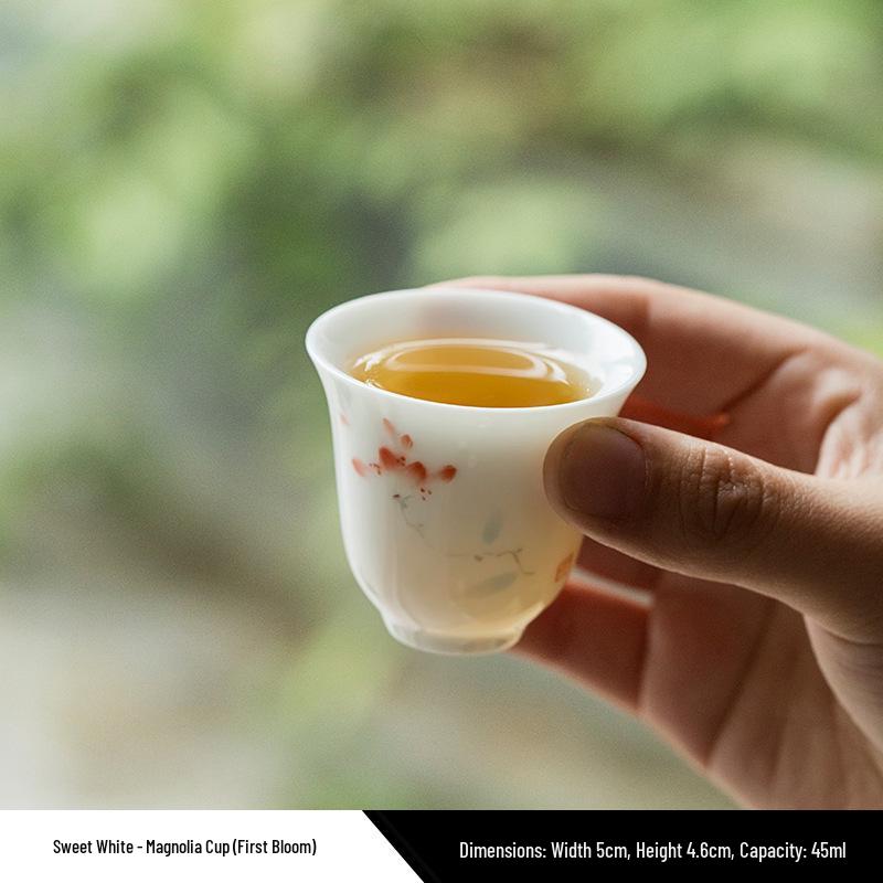 Gold Thread Porcelain Gongfu Tea Cup - Traditional White Ceramic for Home Use