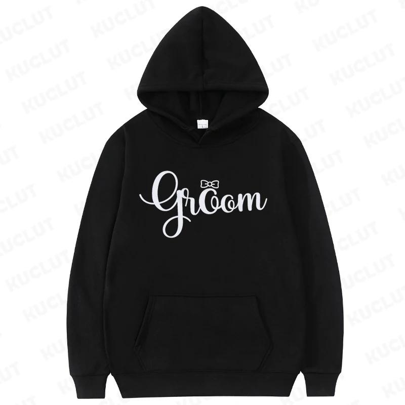 

Fashiona Bride Groom Hoodie New Couple Matching Street Sweatshirt Unisex Loose Casual Top Bridal Wedding Party Sweatshirt Tops 3XL