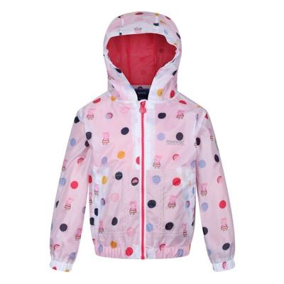 Childrens/Kids Peppa Pig Polka Dot Hooded Waterproof Jacket