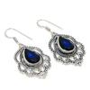 London Blue Topaz Gemstone 925 Sterling Silver Jewelry Earring 1.85 " L190