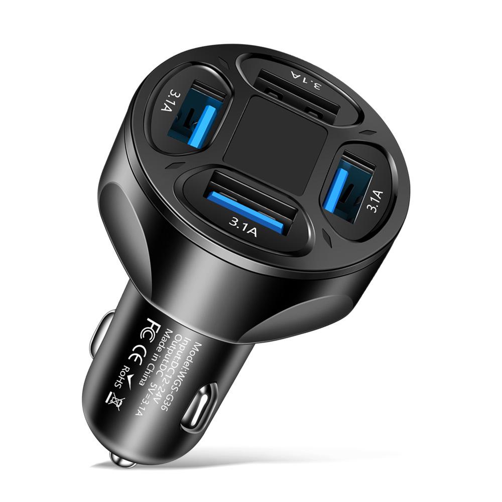 150W 5-Port Digital Display Car Charger with Voltage Display