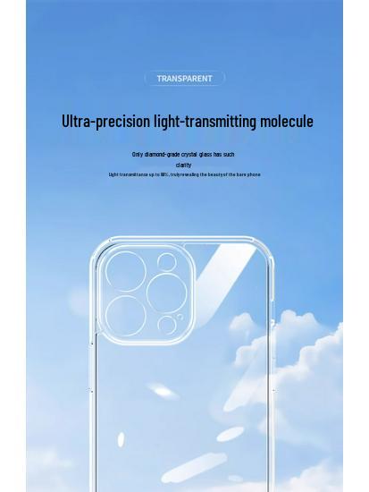 Transparent Glass Case for iPhone 17, 16 Pro Max, 15, 14 - Soft Edge, Drop-Proof Protective Cover