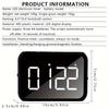1pc Digital Kitchen Timer, LED Electronic Countdown with Adjustable, Plastic, Battery Operated 3 AAA Not Included, Clear Display for Cooking Learning
