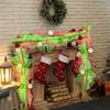 Holiday Wreath Accessory With Polyester Garland And Ribbon Beads For Christmas