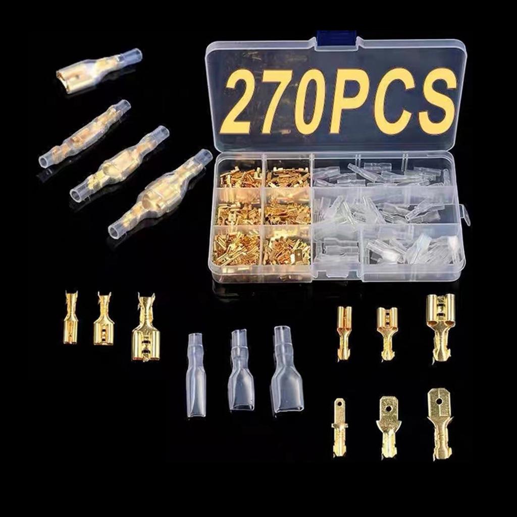 100 Pièces Connecteurs Mâle 1/4″ Pour PCB – Fourche Crimp, Fixation Solide