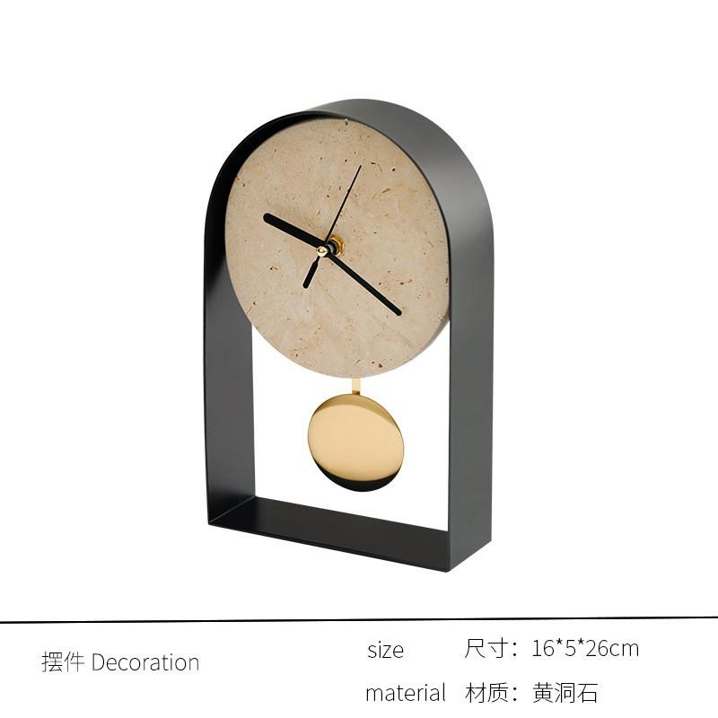 Luxury Modern Office Clock Decor Home Study Bookshelf Desktop