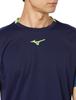 Tennis Wear Game Shirt Sweat Absorbent Quick Drying Easy To Move Soft Tennis Wear 62JAA501 Evening Blue M [Mizuno]