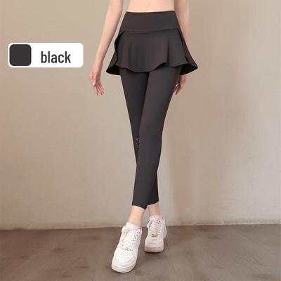 Women's High-Waisted Faux 2-in-1 Yoga Skirt-Leggings