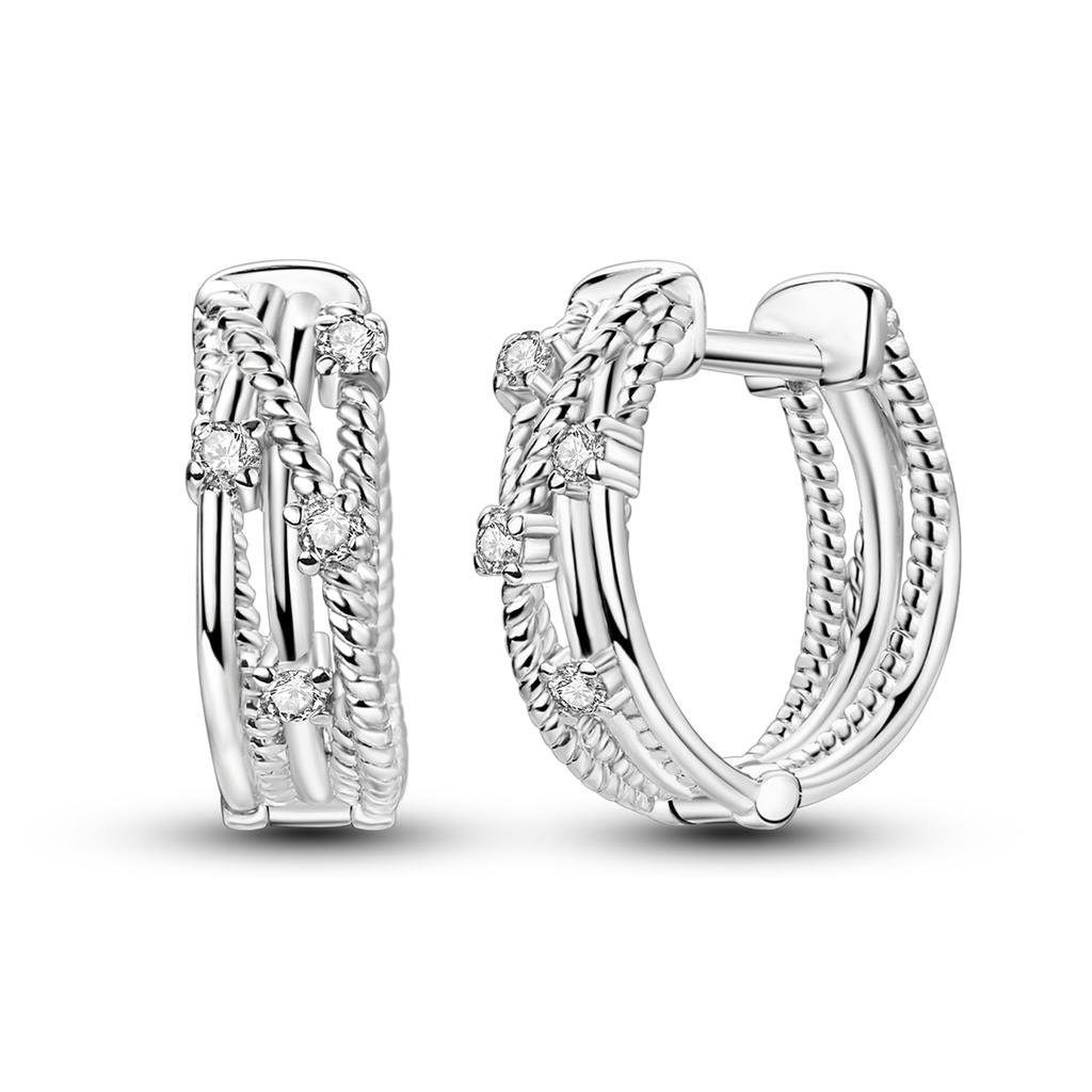 Copper Famati'S Hand Original Hoop Earring For Woman Bow Tie Star Zircon Earring Luxury Pendientes Fashion Jewelry